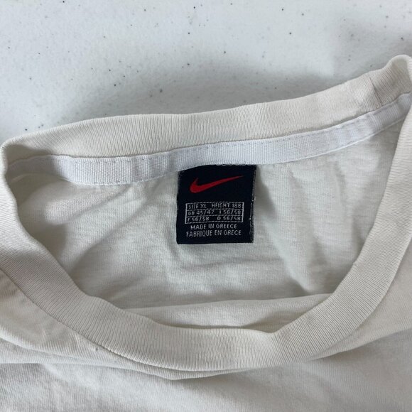 Nike Basic T Shirt Vtg 90s Embroidered Swoosh White Size XL - Picture 4 of 4